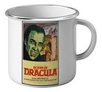 Fabulous Mug en métal émaille Scars of Dracula Cinéma Vintage Blanc G