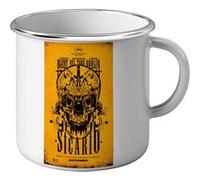 Fabulous Mug en métal émaille Sicario 2015 Affiche de Film Blanc G