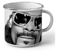 Fabulous Mug en métal émaille Snoop Dogg Fume Portrait Blanc G