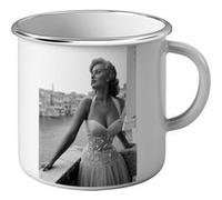 Fabulous Mug en métal émaille Sophia Loren Actrice 5 Blanc G