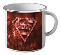 Fabulous Mug en métal émaille Superman Logo Rouge Blanc G