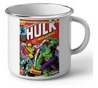 Fabulous Mug en métal émaille The Hulk and Wolverine Couverture BD Blanc G