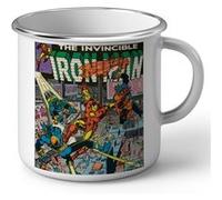Fabulous Mug en métal émaille The Invisible Iron Man Bande Dessinee Blanc G