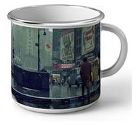 Fabulous Mug en métal émaille Time Square New York 1943 Ville Blanc G