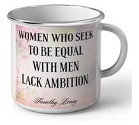 Fabulous Mug en métal émaille Timothy Leary Women Ambition Citation Blanc G