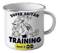 Fabulous Mug en métal émaille Training Super Sayan Level 3 Dragon Ball Z Blanc G