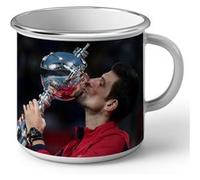 Fabulous Mug en métal émaille Trophee Grand Chelem Novak Djokovic Blanc G