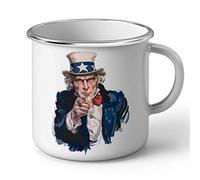 Fabulous Mug en Métal Emaillé Uncle Sam US army Etats Unis Guerre du Vietnam 70's
