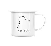 Fabulous Mug en Métal Emaillé Verseau Etoile Signe Astrologie Constellation Minimaliste