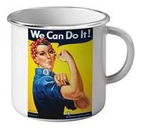 Fabulous Mug en métal émaille We Can Do It Femme Guerre Blanc G