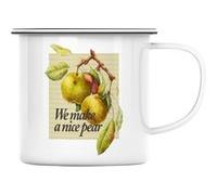 Fabulous Mug en métal émaille We Make a Nice Pear Blanc G
