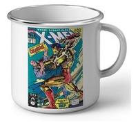Fabulous Mug en métal émaille X Men Marvel Couverture BD Vintage Comics Blanc G