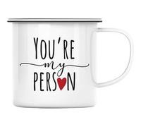 Fabulous Mug en métal émaille You're My Person Blanc G