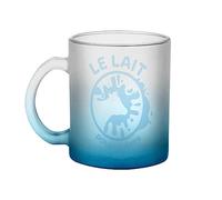 Fabulous Mug en Verre Bleu - Le Lait Pousse dans la Vache Enfant Animaux