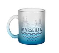 Fabulous Mug en Verre Bleu - Marseille Minimalist France Ville Pastis OM
