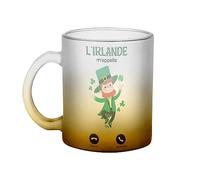 Fabulous Mug en Verre Jaune - L'Irlande M'Appelle Leprechaun Trèfle Voyage