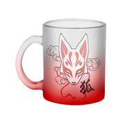 Fabulous Mug en Verre Rouge - Kitsune Renard Japon Asie Culture Manga