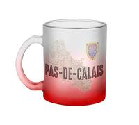 Fabulous Mug en Verre Rouge - Pas de Calais 62 Département Arras Carte Ancienne Nord
