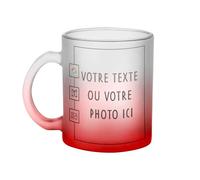 Fabulous Mug en Verre Rouge - Personnalisable Personnalisé avec Votre et Image et Votre Texte