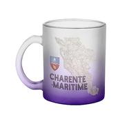 Fabulous Mug en Verre Violet - Charente Maritime 17 Departement La Rochelle Carte Ancienne