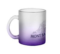 Fabulous Mug en Verre Violet - Mont Saint Michel Minimalist Normandie Village Tourisme