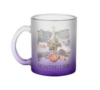 Fabulous Mug en Verre Violet - Montpellier Collage Ville France Sud Patrimoine