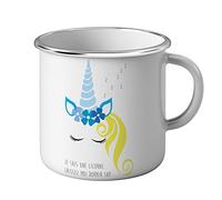Fabulous Mug Métal Tasse Je Suis Une Licorne Laissez-Moi Dormir S'il Vous Plaît Dessin Corne Oreilles Yeux Crinière Animaux Fantastiques