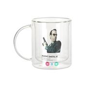 Fabulous Mug Verre Double Paroi - Agent Smith Réseau Social Rencontre Amour - Tasse a Cafe et The Isotherme 330ml Effet Suspendu Anti-Brulure Imprime en France