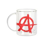 Fabulous Mug Verre Double Paroi - Anarchy No Ruler Rules Politics Freedom - Tasse a Cafe et The Isotherme 330ml Effet Suspendu Anti-Brulure Imprime en France