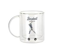 Fabulous Mug Verre Double Paroi - Baseball Is Calling Me Sport United States - Tasse a Cafe et The Isotherme 330ml Effet Suspendu Anti-Brulure Imprime en France
