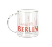 Fabulous Mug Verre Double Paroi - Berlin Minimalist Allemagne Histoire Voyage - Tasse a Cafe et The Isotherme 330ml Effet Suspendu Anti-Brulure Imprime en France