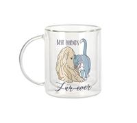 Fabulous Mug Verre Double Paroi - Best Friends Fur-ever Cat Dog Fart Pun - Tasse a Cafe et The Isotherme 330ml Effet Suspendu Anti-Brulure Imprime en France
