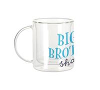 Fabulous Mug Verre Double Paroi - Big Brother Shark Family Sea Fish - Tasse a Cafe et The Isotherme 330ml Effet Suspendu Anti-Brulure Imprime en France