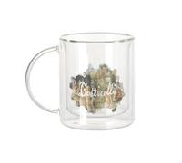 Fabulous Mug Verre Double Paroi - Botticelli Signature Peinture Renaissance Célèbre Peintre Artiste Portraits - Tasse a Cafe et The Isotherme 330ml Effet Suspendu Anti-Brulure Imprime en France