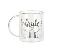 Fabulous Mug Verre Double Paroi - Bride To be Future Mariée Mariage Fiancée - Tasse a Cafe et The Isotherme 330ml Effet Suspendu Anti-Brulure Imprime en France