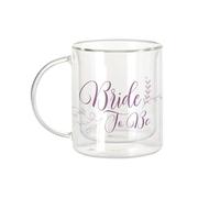 Fabulous Mug Verre Double Paroi - Bride to Be Wedding Bride Calligraphy - Tasse a Cafe et The Isotherme 330ml Effet Suspendu Anti-Brulure Imprime en France