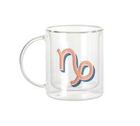 Fabulous Mug Verre Double Paroi - Capricorne Signe astrologie Zodiaque Astres Métaphore Symbole Figure Allegorie - Tasse a Cafe et The Isotherme 330ml Effet Suspendu Anti-Brulure Imprime en France