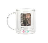 Fabulous Mug Verre Double Paroi - Cersei Lannister Réseau Social Rencontre Amour - Tasse a Cafe et The Isotherme 330ml Effet Suspendu Anti-Brulure Imprime en France