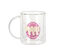 Fabulous Mug Verre Double Paroi - Certifié meilleur Mari de l'univers Cercle Père Famille Mariage Epoux - Tasse a Cafe et The Isotherme 330ml Effet Suspendu Anti-Brulure Imprime en France