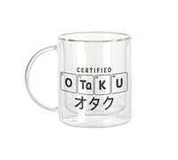 Fabulous Mug Verre Double Paroi - Certified Otaku Japon Asie Culture Manga Anime - Tasse a Cafe et The Isotherme 330ml Effet Suspendu Anti-Brulure Imprime en France