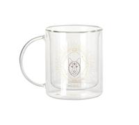 Fabulous Mug Verre Double Paroi - Chien Signe Astrologie Chinois Zodiaque Dessin Horoscope Animal - Tasse a Cafe et The Isotherme 330ml Effet Suspendu Anti-Brulure Imprime en France