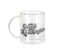 Fabulous Mug Verre Double Paroi - Daddy's lil Monster Halloween Kid Son - Tasse a Cafe et The Isotherme 330ml Effet Suspendu Anti-Brulure Imprime en France