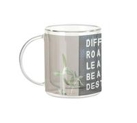 Fabulous Mug Verre Double Paroi - Difficult Roads Lead to Beautiful Destination Citation Motivation - Tasse a Cafe et The Isotherme 330ml Effet Suspendu Anti-Brulure Imprime en France