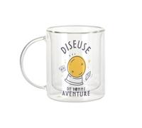 Fabulous Mug Verre Double Paroi - Diseuse de Bonne Aventure Boule de crystal Tarot - Tasse a Cafe et The Isotherme 330ml Effet Suspendu Anti-Brulure Imprime en France