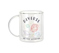 Fabulous Mug Verre Double Paroi - Diverse as the Universe LGBTQ+ Gay Lesbien - Tasse a Cafe et The Isotherme 330ml Effet Suspendu Anti-Brulure Imprime en France