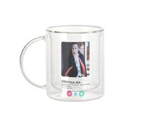 Fabulous Mug Verre Double Paroi - Dracula Vampire Film Social Network Meeting Love - Tasse a Cafe et The Isotherme 330ml Effet Suspendu Anti-Brulure Imprime en France