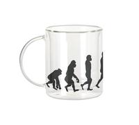 Fabulous Mug Verre Double Paroi - Evolution Cavalier Cheval Équitation Poney - Tasse a Cafe et The Isotherme 330ml Effet Suspendu Anti-Brulure Imprime en France
