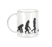 Fabulous Mug Verre Double Paroi - Evolution Course de Bille Marble Race - Tasse a Cafe et The Isotherme 330ml Effet Suspendu Anti-Brulure Imprime en France