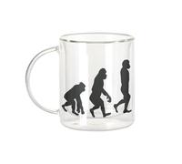 Fabulous Mug Verre Double Paroi - Evolution Lecture Livre Roman Science Fiction - Tasse a Cafe et The Isotherme 330ml Effet Suspendu Anti-Brulure Imprime en France