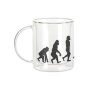 Fabulous Mug Verre Double Paroi - Evolution Rugby Sport Athlète Rugbyman - Tasse a Cafe et The Isotherme 330ml Effet Suspendu Anti-Brulure Imprime en France